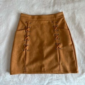 Size S Tan Mini Shirt